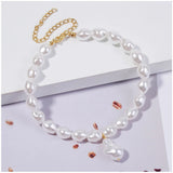 Pearl Cross Necklace for Women Rhinestone Pendant
