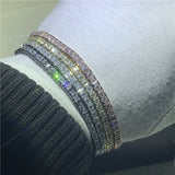 Princess Cut Lab Diamond Bangle 14K Engagement Wedding Bracelets