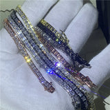 Princess Cut Lab Diamond Bangle 14K Engagement Wedding Bracelets