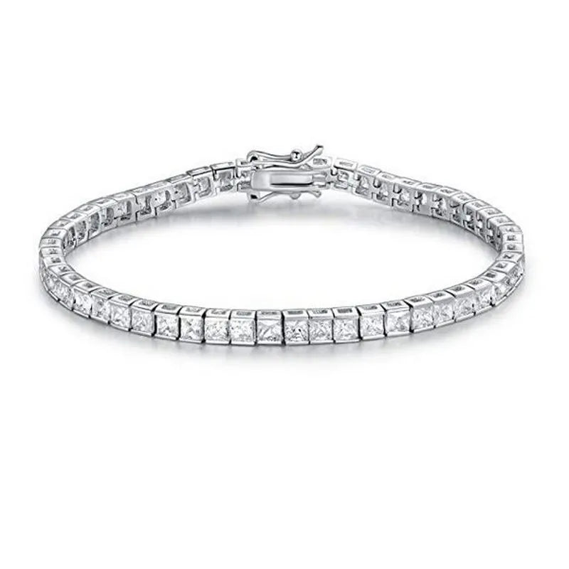 Lab Diamond Bangle Bracelet 14K Engagement Wedding Bracelets For Women