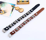Punk Cross Leather Men Bracelet Street Style Couple Jewelry