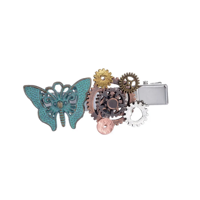 Green Butterfly Steampunk Hair Grip Accessories