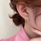 Rabbit Earrings Women Rabbit Year Classic Gift to Girlfriend Birthday