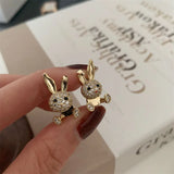 Rabbit Earrings Women Rabbit Year Classic Gift to Girlfriend Birthday