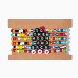 Rainbow Bracelet 6 Combination Bracelets Lucky Girl Beaded Crystal Birthday Gift