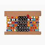 Rainbow Bracelet 6 Combination Bracelets Lucky Girl Beaded Crystal Birthday Gift