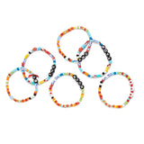 Rainbow Bracelet 6 Combination Bracelets Lucky Girl Beaded Crystal Birthday Gift
