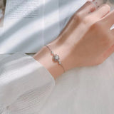 0.5ct D Round Moissanite Stars Chain Bracelet 925 Sterling Silver