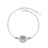 0.5ct D Round Moissanite Stars Chain Bracelet 925 Sterling Silver