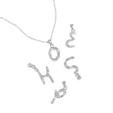 925 Sterling Silver A~Z Letter Pendant for Women DIY Necklaces Charms