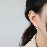 925 Sterling Silver Earrings Hollow Irregular Pearl Stud Jewelry