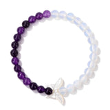 Smoky Quartz Bracelet Natural Shell Butterfly Stone Bracelet For Women