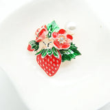Strawberry Enamel Brooch - Fruits Weddings Party Banquet Brooch