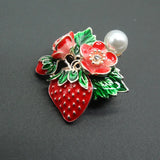 Strawberry Enamel Brooch - Fruits Weddings Party Banquet Brooch