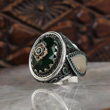 Muslim Islamic Crown Ring Inlaid Zircon Stone