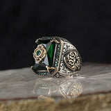 Muslim Islamic Crown Ring Inlaid Zircon Stone