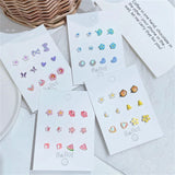 Resin Ceramics Colorful Earrings Set For Women Girls