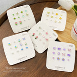 Resin Ceramics Colorful Earrings Set For Women Girls