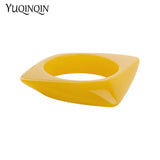 Geometric Acrylic Bracelet Resin Cuff for Women
