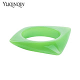 Geometric Acrylic Bracelet Resin Cuff for Women