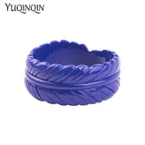 Resin Cuff Leaf Bracelet for Women Acrylic Bangle