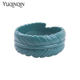 Resin Cuff Leaf Bracelet for Women Acrylic Bangle