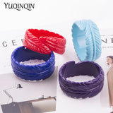 Resin Cuff Leaf Bracelet for Women Acrylic Bangle
