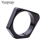 Irregular Geometric Resin Cuff Bracelet for Women
