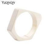 Irregular Geometric Resin Cuff Bracelet for Women