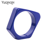 Irregular Geometric Resin Cuff Bracelet for Women