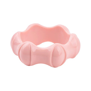 Resin Irregular Cuff Bracelets Bangles for Women Acrylic Wide Round Bracelet