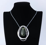Resin Pendant Necklace Women Jewelry Link Chain Necklace