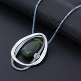 Resin Pendant Necklace Women Jewelry Link Chain Necklace