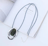 Resin Pendant Necklace Women Jewelry Link Chain Necklace