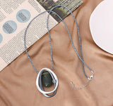 Resin Pendant Necklace Women Jewelry Link Chain Necklace
