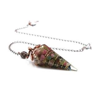 Retro Pendulum Pendant Natural Crystal Stone Reiki Yoga Jewelry