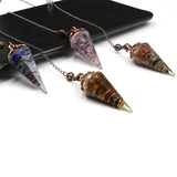 Retro Pendulum Pendant Natural Crystal Stone Reiki Yoga Jewelry