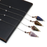 Retro Pendulum Pendant Natural Crystal Stone Reiki Yoga Jewelry