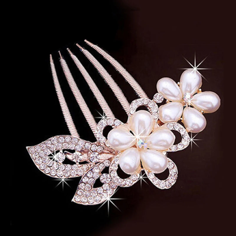 Bridal Rhinestone Hair Clips Crystal Hairpin
