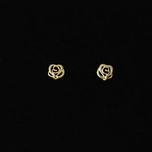 Romantic Rose Flowerstud Earrings, 925 Sterling Silver Fine Jewelry
