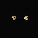 Romantic Rose Flowerstud Earrings, 925 Sterling Silver Fine Jewelry