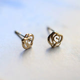 Romantic Rose Flowerstud Earrings, 925 Sterling Silver Fine Jewelry