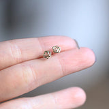 Romantic Rose Flowerstud Earrings, 925 Sterling Silver Fine Jewelry