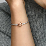Rose Heart Clasp Snake Chain Bracelet DIY Accessories