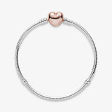 Rose Heart Clasp Snake Chain Bracelet DIY Accessories