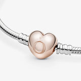 Rose Heart Clasp Snake Chain Bracelet DIY Accessories
