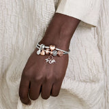 Rose Heart Clasp Snake Chain Bracelet DIY Accessories