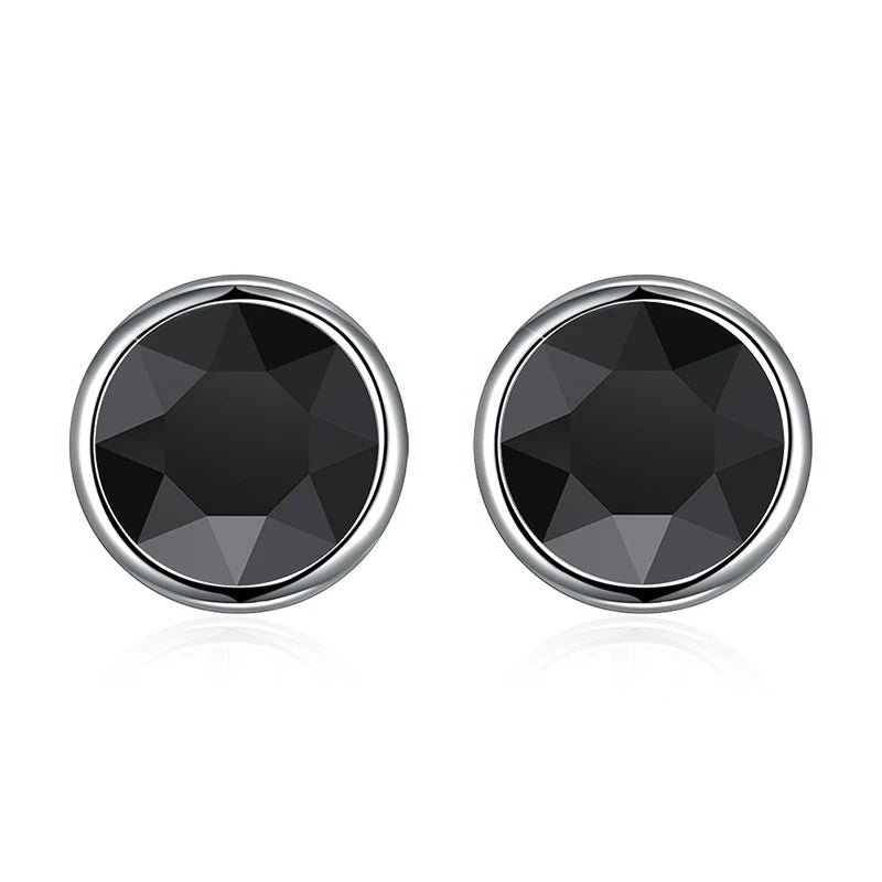Round Stud Earrings Crystals from Austria Wedding Jewelry