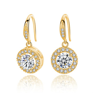Zircon Crystal Earrings Bridal Wedding Jewelry