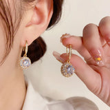 Zircon Crystal Earrings Bridal Wedding Jewelry